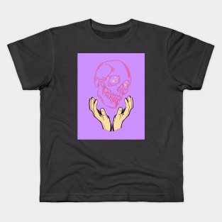 Magic skull tarot controlling hands illustration Kids T-Shirt